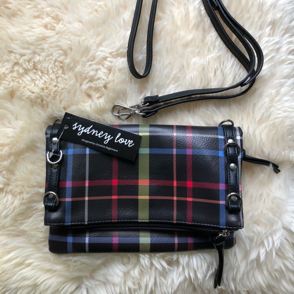Plaid Cross Body/Clutch Sydney Love -NWT